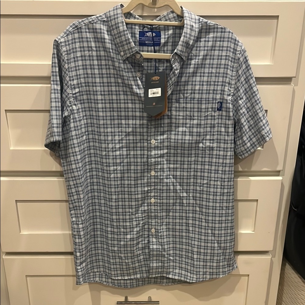 AFTCO Classic Blue Checkered Shirt